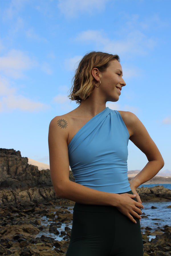 One Shoulder Top Uni Colors - Take It Easy Honey