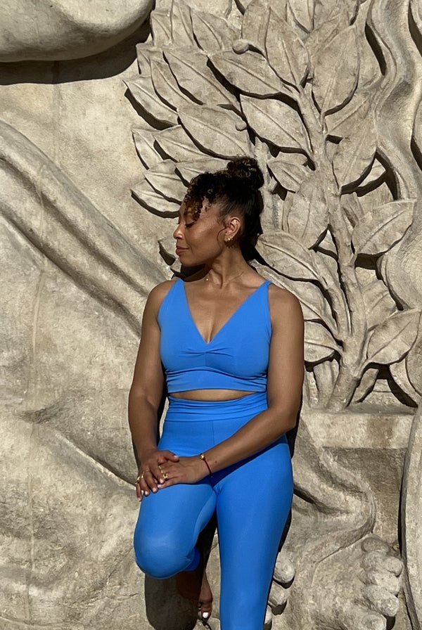 V-Neck Draped Top Uni Colors - Take It Easy Honey