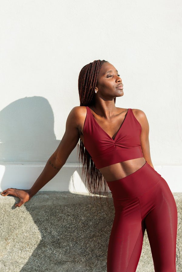 V-Neck Draped Top Uni Colors - Take It Easy Honey