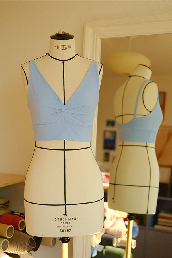 V-Neck Draped Top Uni Colors - Take It Easy Honey