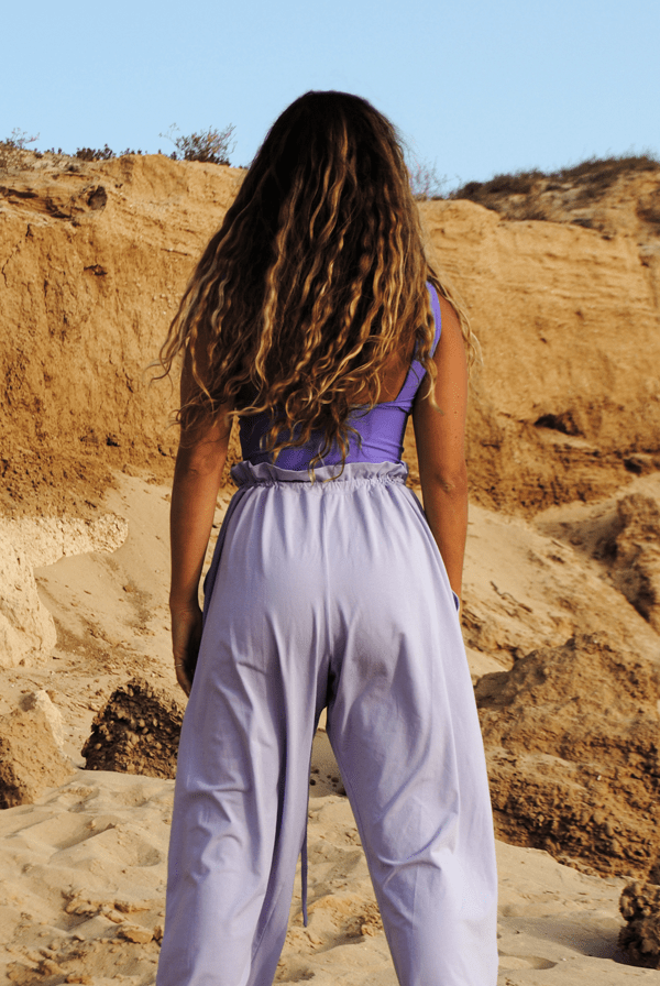 Wide Comfy Cotton Trousers With Pockets - Take It Easy Honey