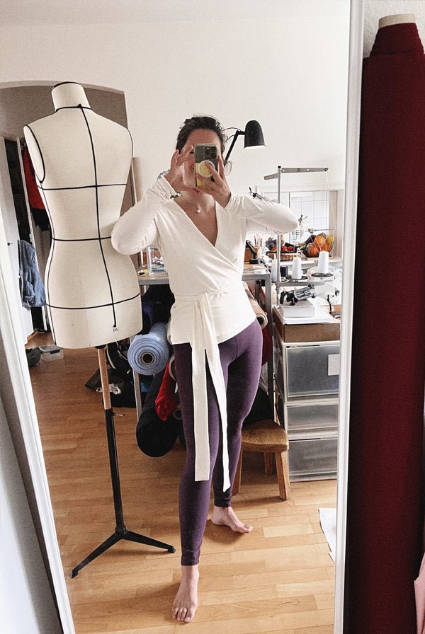 Wrap Top Long Sleeve Cotton - Take It Easy Honey