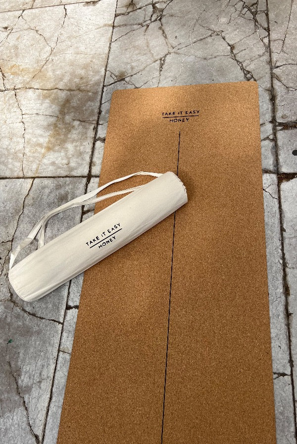 Yoga Mat Cork - Take It Easy Honey