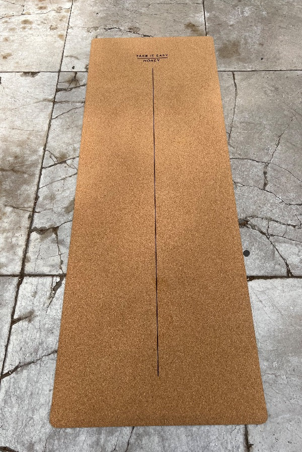 Yoga Mat Cork - Take It Easy Honey