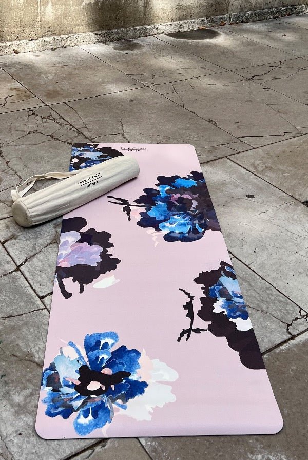 Yoga mat Sand Flower Natural rubber - Take It Easy Honey